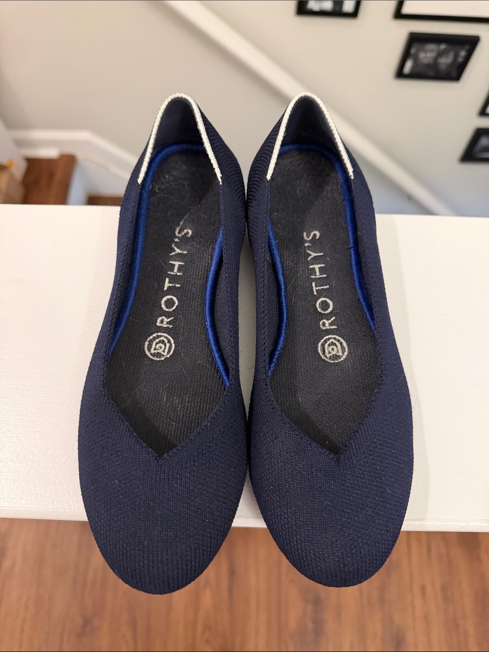 Rothy's Navy Blue round toe ballet flats